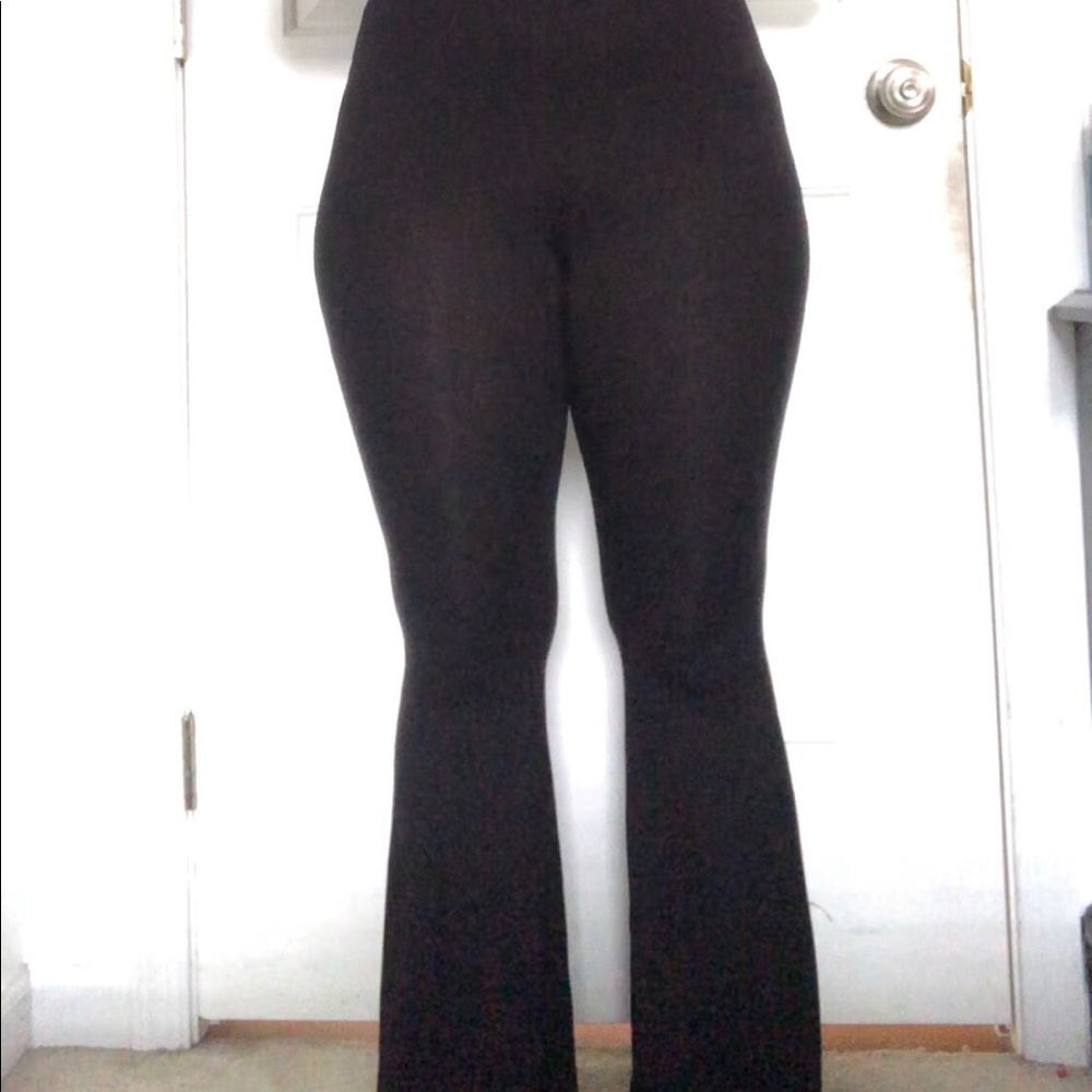 Black flare pants